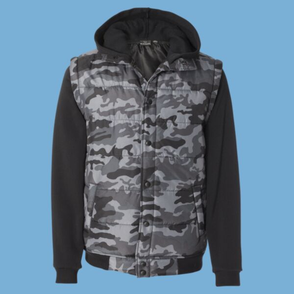 Nylon Vest with Fleece Sleeves Thumbnail