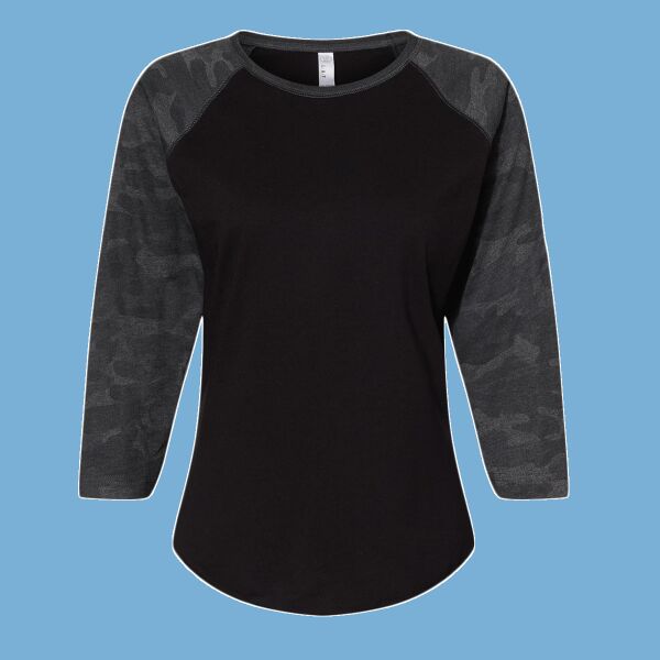 Women's Baseball Fine Jersey Three-Quarter Sleeve Tee Thumbnail