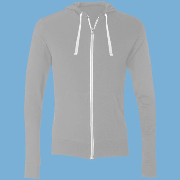 Sofspun® Full-Zip Hooded Long Sleeve T-Shirt Thumbnail