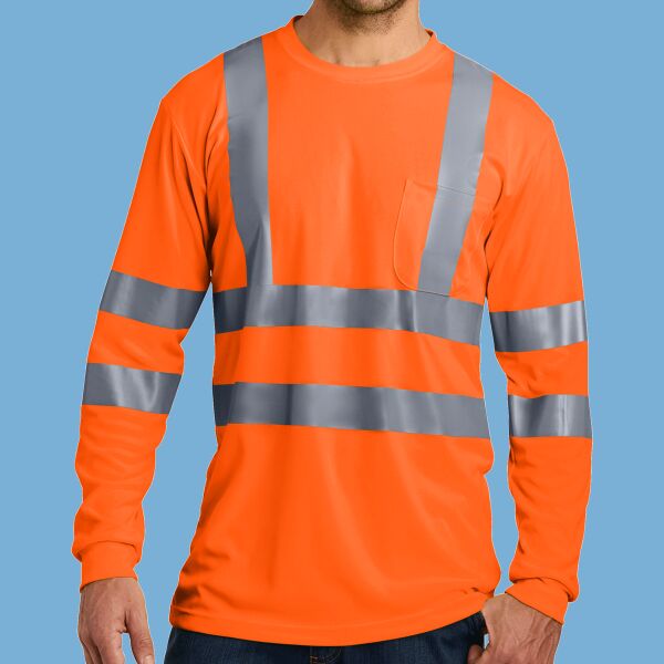 Ansi 107 Class 3 Long Sleeve Snag Resistant Reflective T Shirt Thumbnail