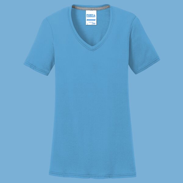 Women's Performance Blend V Neck Tee Thumbnail