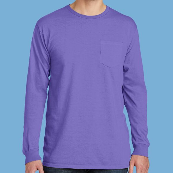 Beach Wash ® Garment Dyed Long Sleeve Pocket Tee Thumbnail