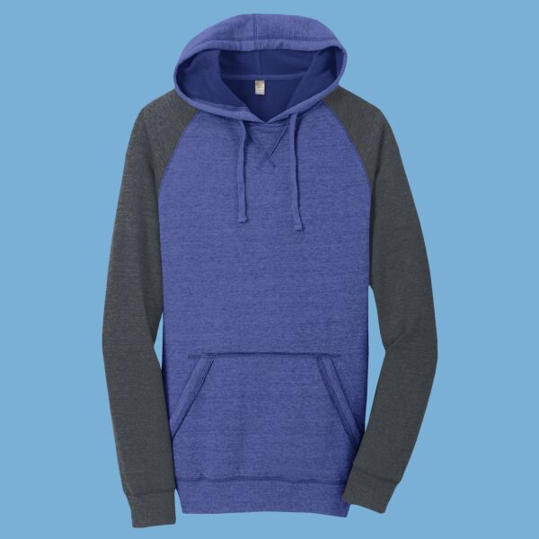 Young Mens Lightweight Fleece Raglan Hoodie Thumbnail