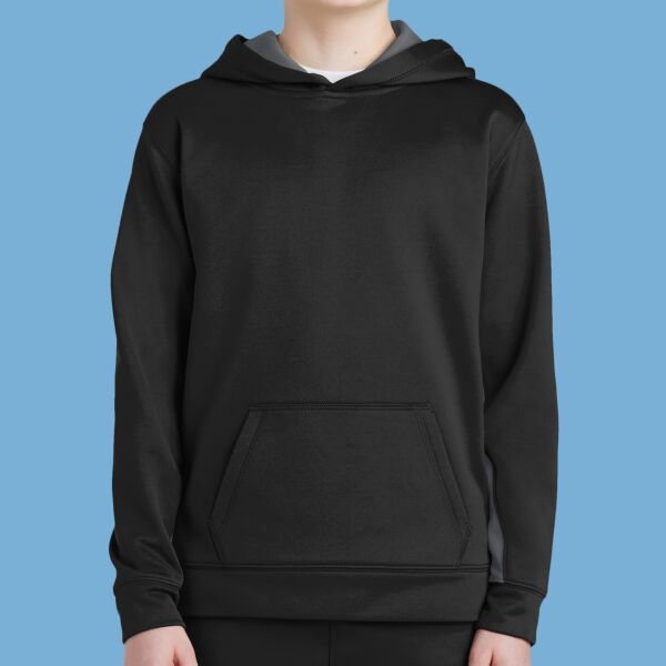 Youth Sport Wick ® Fleece Colorblock Hooded Pullover Thumbnail
