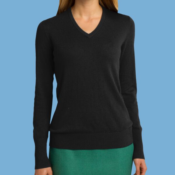 Women's V Neck Sweater Thumbnail
