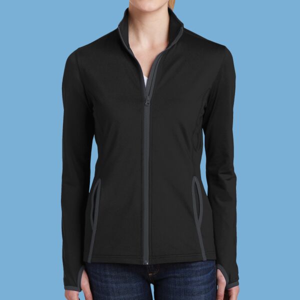 Women's Sport Wick ® Stretch Contrast Full Zip Jacket Thumbnail