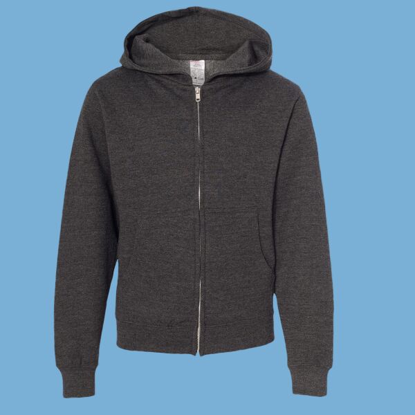 Youth Midweight Full-Zip Hooded Sweatshirt Thumbnail