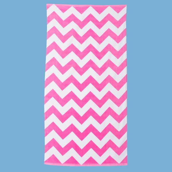 Chevron Velour Beach Towel Thumbnail