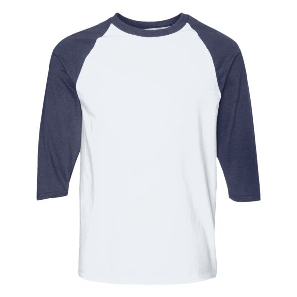 Unisex Heavy Cotton™ Raglan Three-Quarter Sleeve T-Shirt Thumbnail