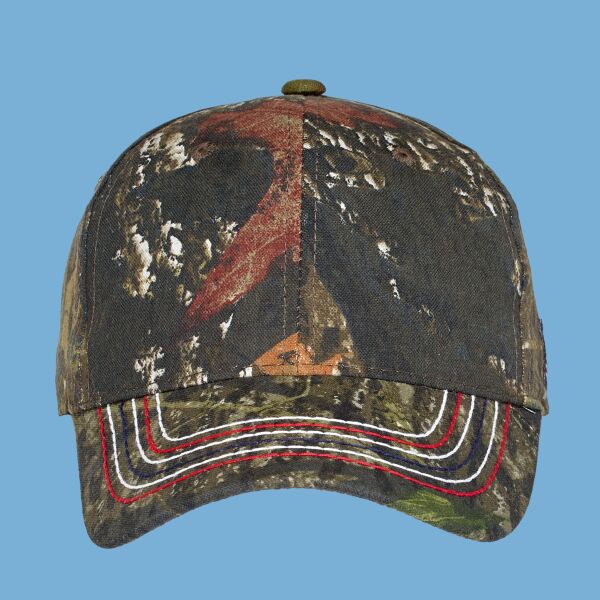 Americana Contrast Stitch Camouflage Cap Thumbnail