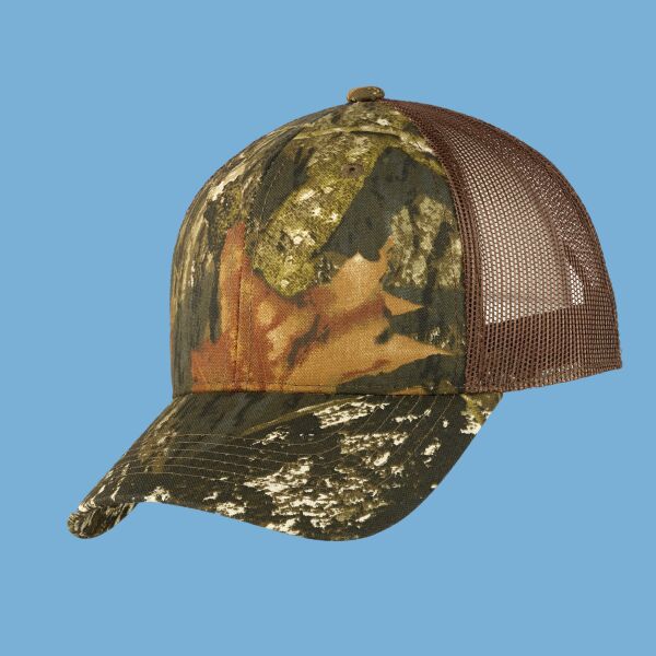 Structured Camouflage Mesh Back Cap Thumbnail