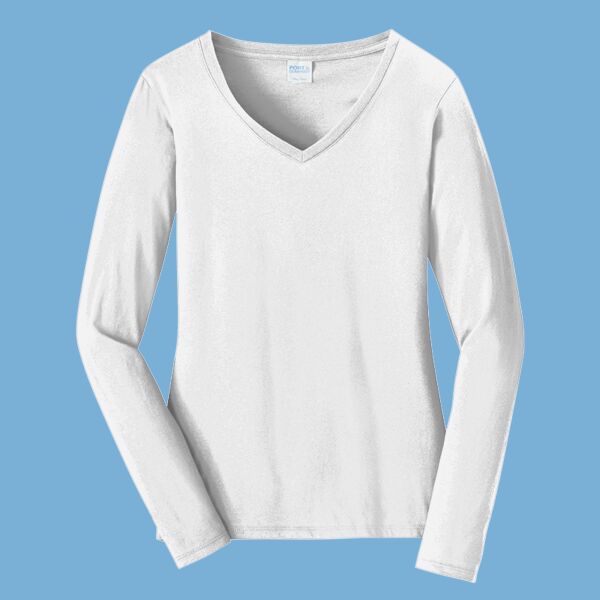 Women's Long Sleeve Fan Favorite V Neck Tee Thumbnail