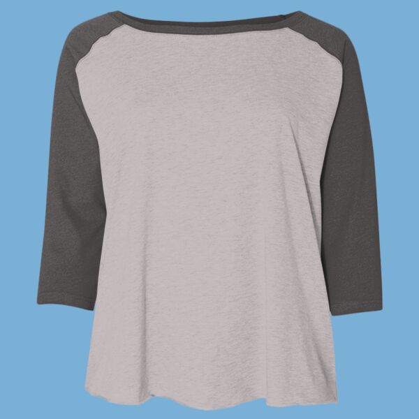 Curvy Collection Women's Baseball Three-Quarter Sleeve Tee Thumbnail