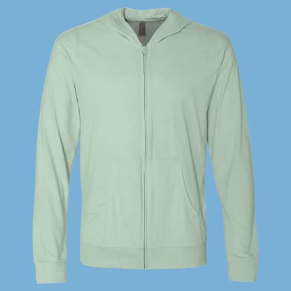 Sueded Long Sleeve Hooded Full Zip Thumbnail
