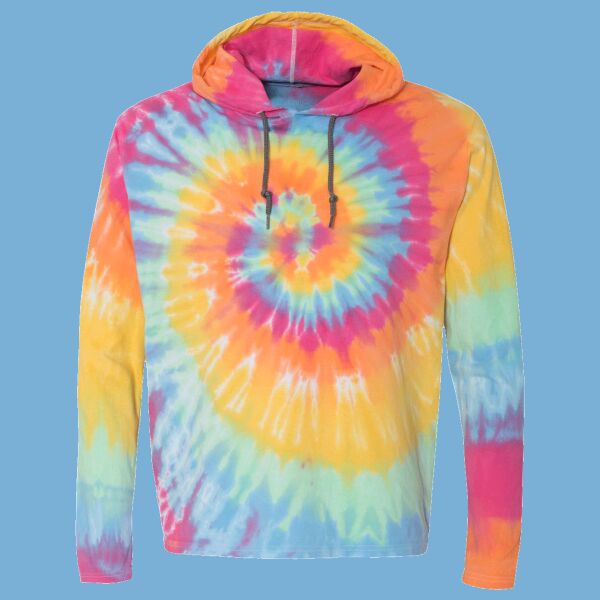 Tie-Dyed Long Sleeve Hooded T-Shirt Thumbnail