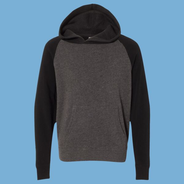 Youth Lightweight Special Blend Raglan Hooded Sweatshirt Thumbnail