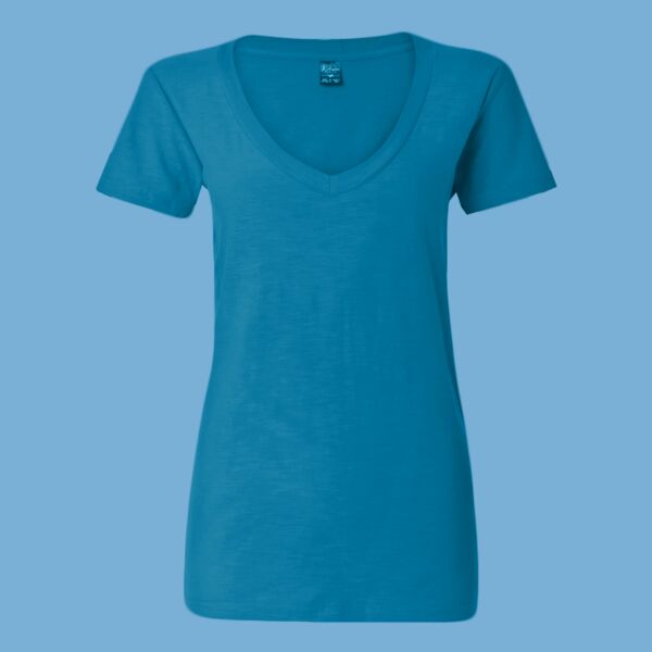 Women's V-Neck Slub T-Shirt Thumbnail