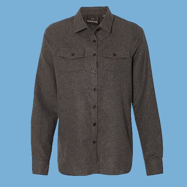 Women's Solid Flannel Shirt Thumbnail