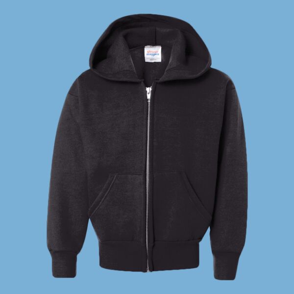 EcoSmart® Youth Full-Zip Hooded Sweatshirt Thumbnail