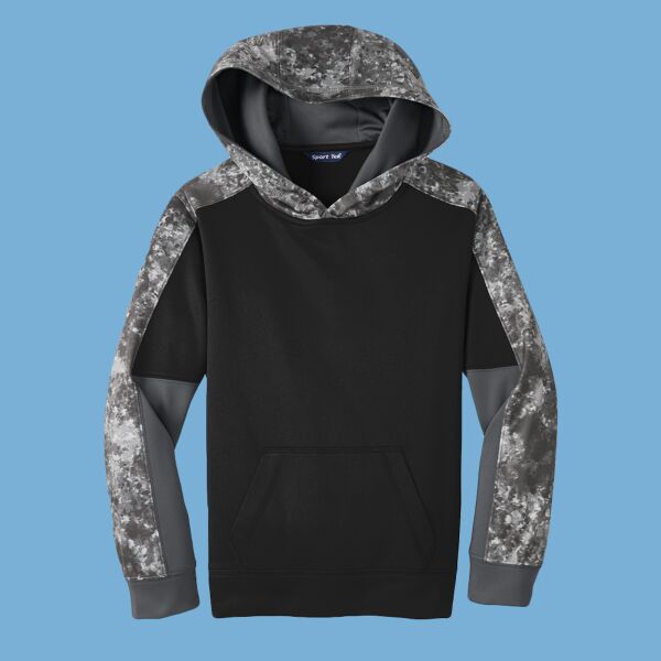 Youth Sport Wick ® Mineral Freeze Fleece Colorblock Hooded Pullover Thumbnail