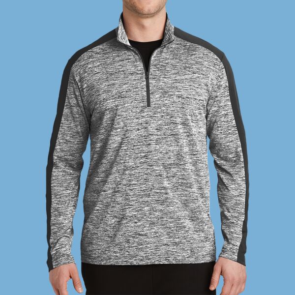 PosiCharge ® Electric Heather Colorblock 1/4 Zip Pullover Thumbnail