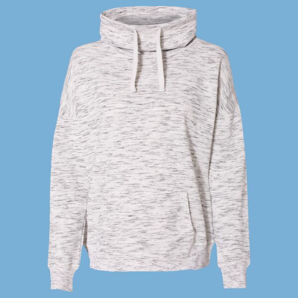 Women’s Mélange Fleece Cowl Neck Sweatshirt Thumbnail