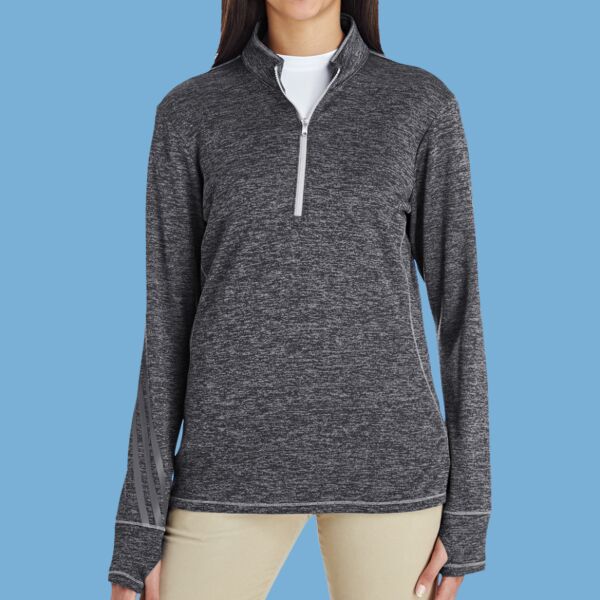 Women's Brushed Terry Heathered Quarter-Zip Pullover Thumbnail