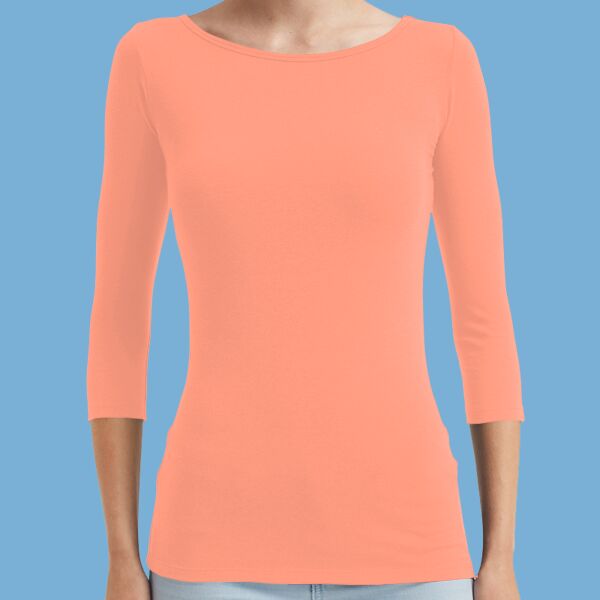 Women’s Stretch Three-Quarter Sleeve T-Shirt Thumbnail