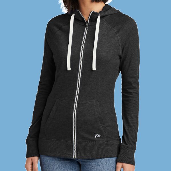 Women's Sueded Cotton Blend Full Zip Hoodie Thumbnail