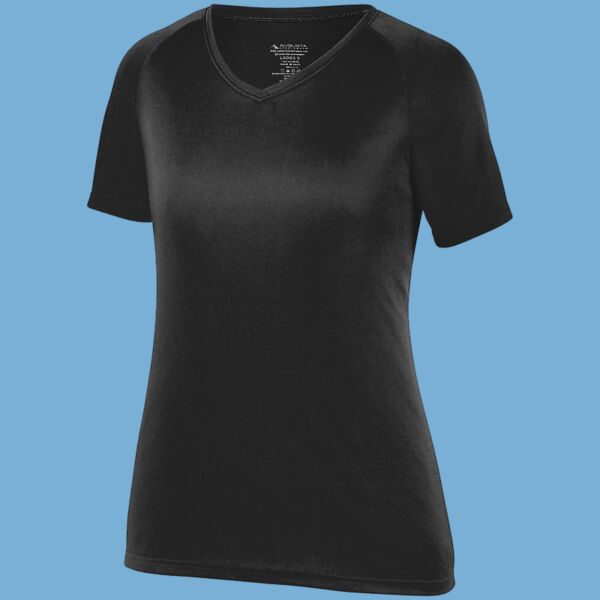 Girls' Attain Wicking V-Neck T-Shirt Thumbnail