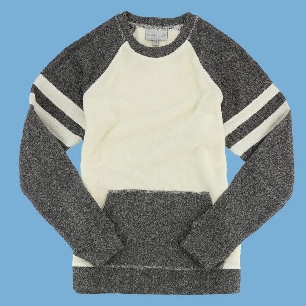 Women's Cozy Contrast Fleece Crewneck Pullover Thumbnail