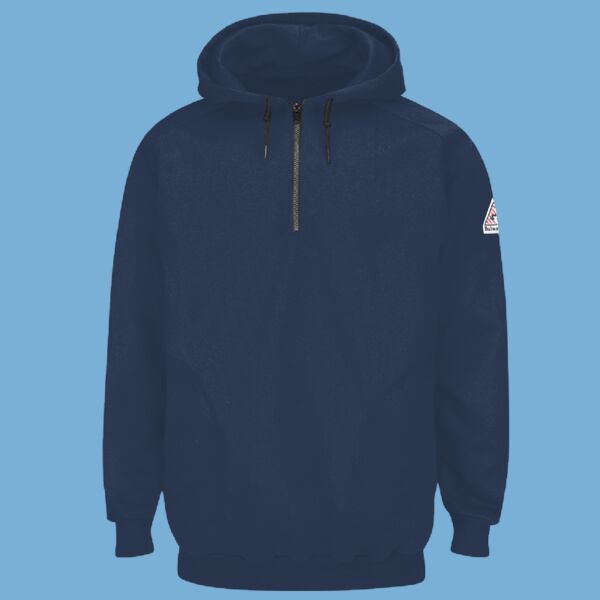 Pullover Hooded Fleece Sweatshirt Quarter-Zip Thumbnail