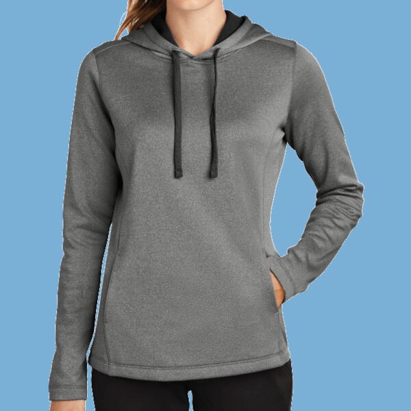 Women's PosiCharge ® Sport Wick ® Heather Fleece Hooded Pullover Thumbnail