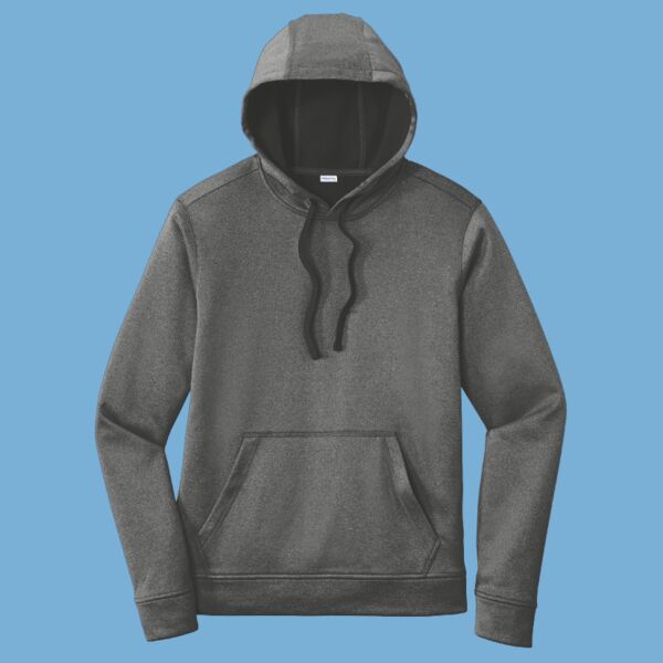 PosiCharge ® Sport Wick ® Heather Fleece Hooded Pullover Thumbnail