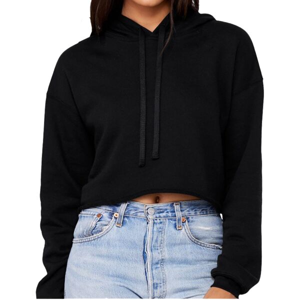 Women's Sponge Fleece Cropped Fleece Hoodie Thumbnail