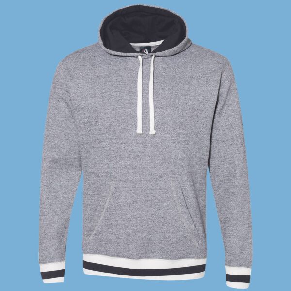 Unisex Peppered Fleece Lapover Hooded Sweatshirt Thumbnail