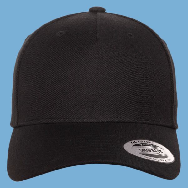 Premium Five-Panel Curved Bill Snapback Cap Thumbnail