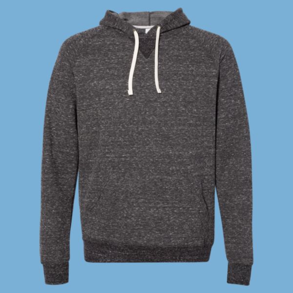 Snow Heather French Terry Raglan Hooded Sweatshirt Thumbnail
