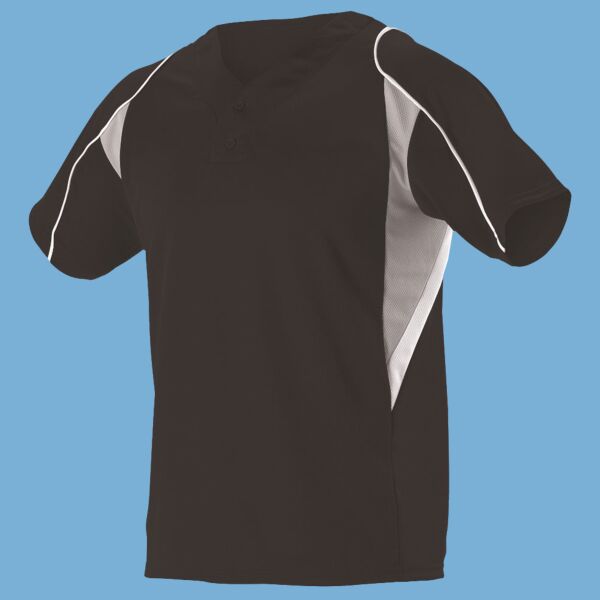 Youth Two Button Henley Baseball Jersey Thumbnail
