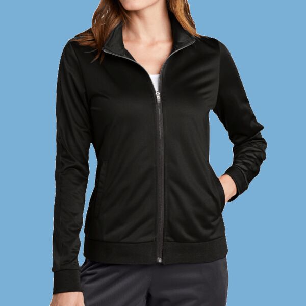Ladies Tricot Sleeve Stripe Track Jacket Thumbnail
