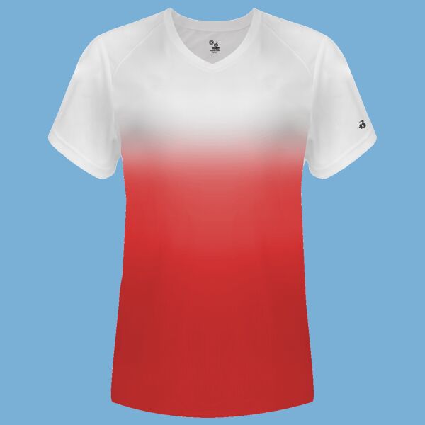 Women's V-Neck Ombre T-Shirt Thumbnail