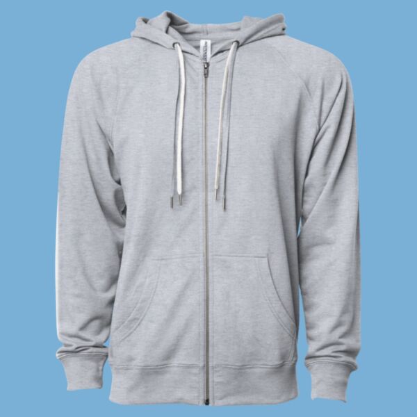 Unisex Icon Lightweight Loopback Terry Full-Zip Hooded Sweatshirt Thumbnail