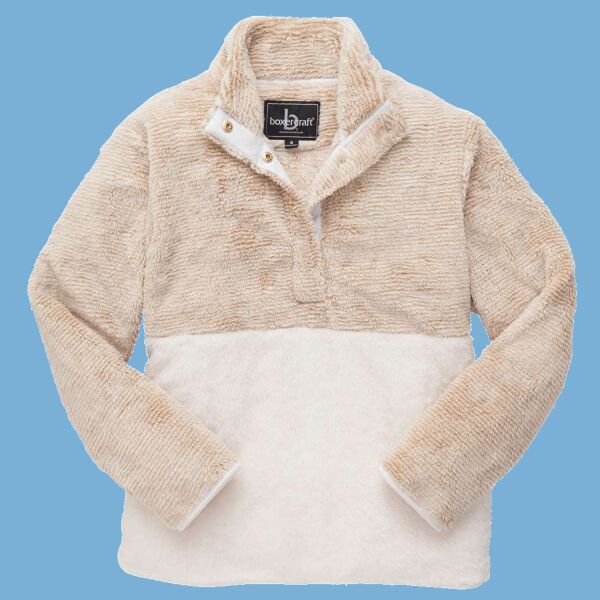 Unisex Fuzzy Half-Snap Fleece Pullover Thumbnail