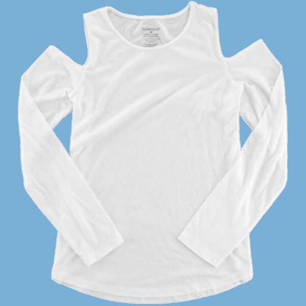 Women's Cold Shoulder Long Sleeve T-Shirt Thumbnail