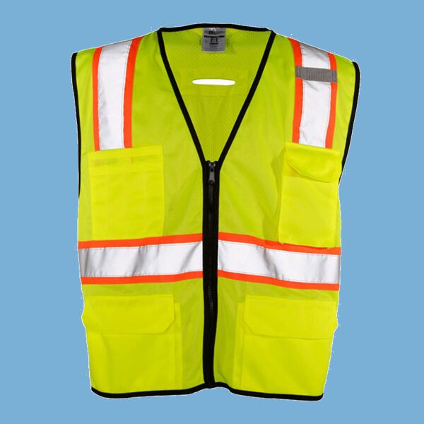 6 Pocket Contrast Class 2 Vest Thumbnail