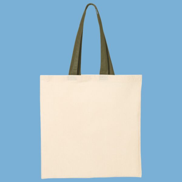Economical Tote with Contrast-Color Handles Thumbnail