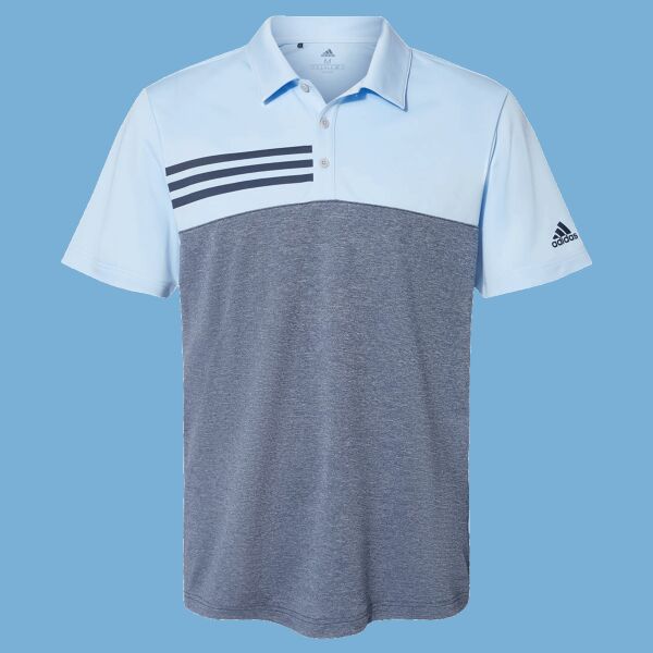 Heathered Colorblocked 3-Stripes Polo Thumbnail