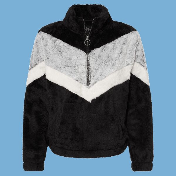 Women's Chevron Fuzzy Fleece Pullover Thumbnail