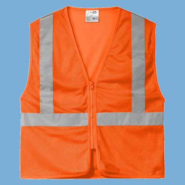 Ansi 107 Class 2 Economy Mesh Zippered Vest Thumbnail