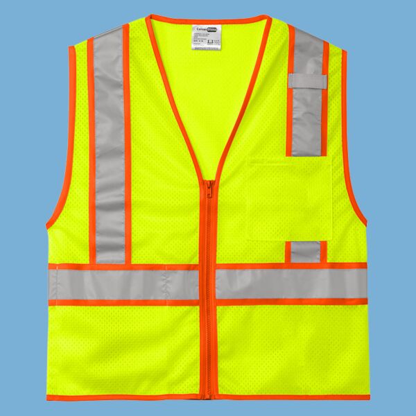 Ansi 107 Class 2 Mesh Zippered Two Tone Vest Thumbnail
